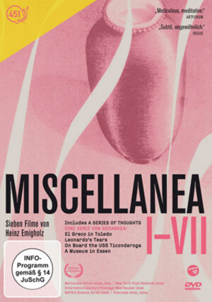 Buchcover Miscellanea I-VII | Heinz Emigholz | EAN 9783941540316 | ISBN 3-941540-31-9 | ISBN 978-3-941540-31-6