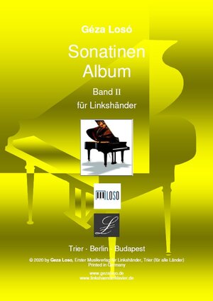 Buchcover Sonatinen Album Band II für Linkshänder  | EAN 9783941616080 | ISBN 3-941616-08-0 | ISBN 978-3-941616-08-0