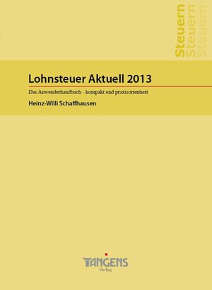 Buchcover Lohnsteuer Aktuell 2013  | EAN 9783941619234 | ISBN 3-941619-23-3 | ISBN 978-3-941619-23-4