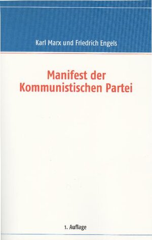Buchcover Manifest der Kommunistischen Partei | Karl Marx | EAN 9783941731004 | ISBN 3-941731-00-9 | ISBN 978-3-941731-00-4