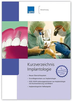 Buchcover Kurzverzeichnis Implantologie | Sandra Steverding | EAN 9783941964587 | ISBN 3-941964-58-5 | ISBN 978-3-941964-58-7