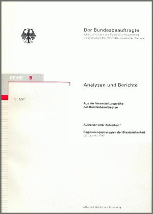 Buchcover Ausreisen oder dableiben? | Bernd Eisenfeld | EAN 9783942130431 | ISBN 3-942130-43-2 | ISBN 978-3-942130-43-1