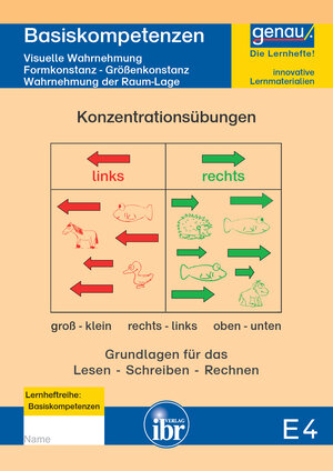 Buchcover E4 - Basiskompetenzen & Konzentrationsübungen | Cornelia Henkel | EAN 9783942352543 | ISBN 3-942352-54-0 | ISBN 978-3-942352-54-3