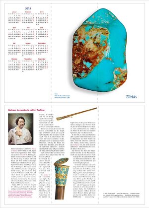 Buchcover Balzacs Luxusstock voller Türkise. Edelstein-Klappgrußkarte mit Kalender 2015 | Leonora Seeling | EAN 9783942442695 | ISBN 3-942442-69-8 | ISBN 978-3-942442-69-5