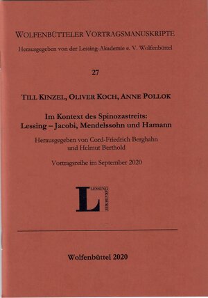 Buchcover Wolfenbüttler Vortragsmanuskripte, Heft 27 | Till Kinzel | EAN 9783942675369 | ISBN 3-942675-36-6 | ISBN 978-3-942675-36-9