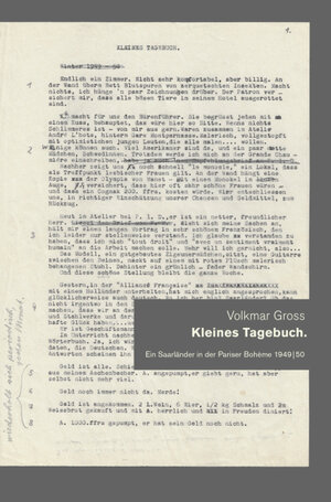 Buchcover Kleines Tagebuch | Volkmar Gross | EAN 9783942701457 | ISBN 3-942701-45-6 | ISBN 978-3-942701-45-7