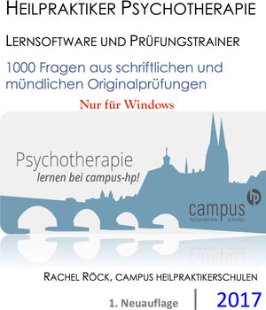 Buchcover Heilpraktiker Psychotherapie - Lernsoftware und Prüfungstrainer | Rachel Röck | EAN 9783943076080 | ISBN 3-943076-08-3 | ISBN 978-3-943076-08-0