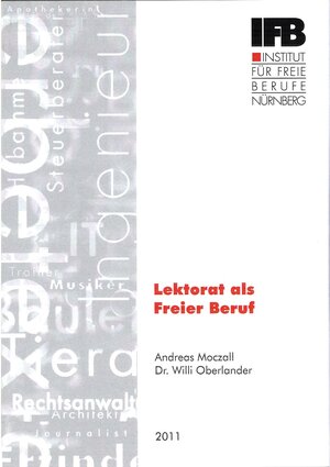 Buchcover Lektorat als Freier Beruf | Andreas Moczall | EAN 9783943115031 | ISBN 3-943115-03-8 | ISBN 978-3-943115-03-1
