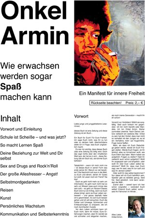 Buchcover Onkel Armin | Agentur für Innere Freiheit | EAN 9783943120165 | ISBN 3-943120-16-3 | ISBN 978-3-943120-16-5