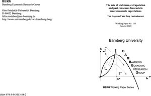 Buchcover The role of stickiness, extrapolation and past consensus forecasts in macroeconomic expectations | Tim Hagenhoff | EAN 9783943153842 | ISBN 3-943153-84-3 | ISBN 978-3-943153-84-2