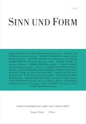 Buchcover Sinn und Form 1/2025 | EAN 9783943297812 | ISBN 3-943297-81-0 | ISBN 978-3-943297-81-2