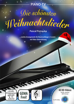 Buchcover Piano-TV: Die schönsten Weihnachtslieder (mit DVD) | Pascal Pomaska | EAN 9783943304879 | ISBN 3-943304-87-6 | ISBN 978-3-943304-87-9