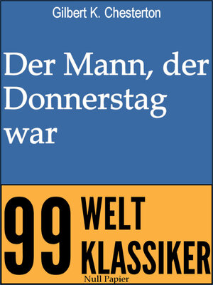 Buchcover Der Mann, der Donnerstag war | Gilbert K. Chesterton | EAN 9783943466805 | ISBN 3-943466-80-9 | ISBN 978-3-943466-80-5