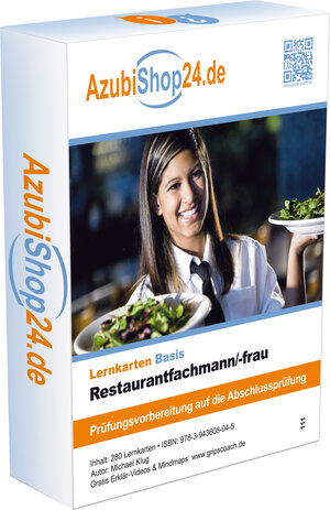 Buchcover Lernkarten Restaurantfachmann Prüfung | Michael Klug | EAN 9783943608045 | ISBN 3-943608-04-2 | ISBN 978-3-943608-04-5