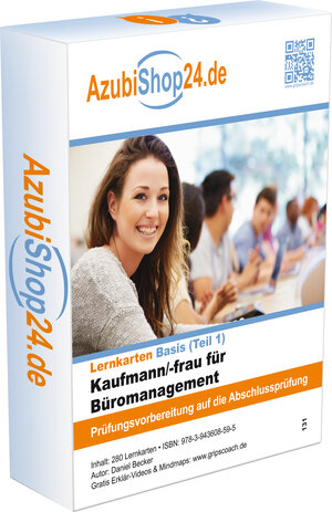 Buchcover Lernkarten Kaufmann für Büromanagement (Teil 1) Prüfung | Daniel Becker | EAN 9783943608595 | ISBN 3-943608-59-X | ISBN 978-3-943608-59-5