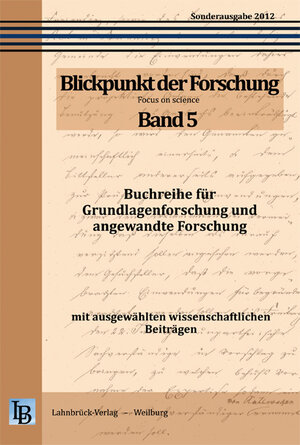 Buchcover Blickpunkt der Forschung Band 5 | Michael Lux | EAN 9783943738025 | ISBN 3-943738-02-7 | ISBN 978-3-943738-02-5