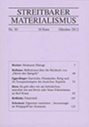 Buchcover Streitbarer Materialismus Nummer 30 | Norman Bethune | EAN 9783943840001 | ISBN 3-943840-00-X | ISBN 978-3-943840-00-1