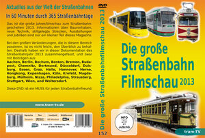 Buchcover Die große Straßenbahnfilmschau 2013 | tram-tv | EAN 9783943846140 | ISBN 3-943846-14-8 | ISBN 978-3-943846-14-0