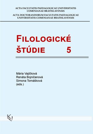 Buchcover Filologické štúdie 5 | Mária Vajičková | EAN 9783943906523 | ISBN 3-943906-52-3 | ISBN 978-3-943906-52-3