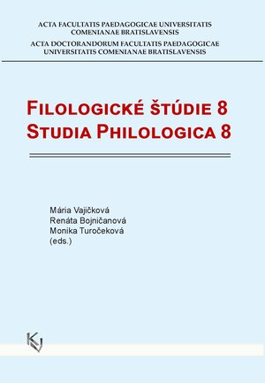 Buchcover Filologické štúdie 8  | EAN 9783943906646 | ISBN 3-943906-64-7 | ISBN 978-3-943906-64-6