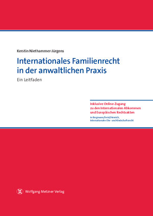 Buchcover Internationales Familienrecht in der anwaltlichen Praxis | Kerstin Niethammer-Jürgens | EAN 9783943951110 | ISBN 3-943951-11-1 | ISBN 978-3-943951-11-0