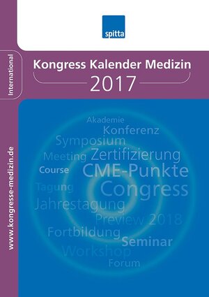 Buchcover Kongress Kalender Medizin 2017  | EAN 9783943996852 | ISBN 3-943996-85-9 | ISBN 978-3-943996-85-2