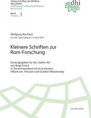 Buchcover Kleinere Schriften zur Rom-Forschung | Wolfgang Reinhard | EAN 9783944097084 | ISBN 3-944097-08-4 | ISBN 978-3-944097-08-4
