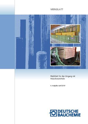 Buchcover Merkblatt für den Umgang mit Holzschutzmitteln  | EAN 9783944138589 | ISBN 3-944138-58-9 | ISBN 978-3-944138-58-9