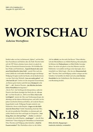 Buchcover Wortschau Nr. 18  | EAN 9783944286020 | ISBN 3-944286-02-2 | ISBN 978-3-944286-02-0