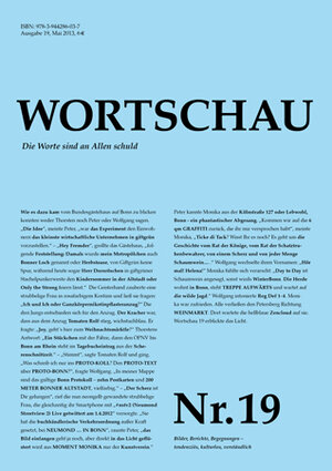 Buchcover Wortschau Nr. 19  | EAN 9783944286037 | ISBN 3-944286-03-0 | ISBN 978-3-944286-03-7