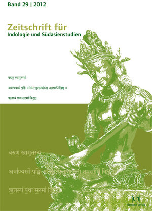 Buchcover Zeitschrift für Indologie und Südasienstudien, Band 29 (2012)  | EAN 9783944312002 | ISBN 3-944312-00-7 | ISBN 978-3-944312-00-2
