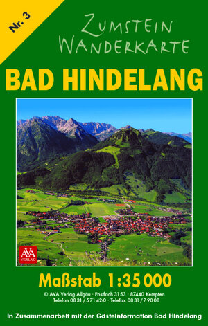 Buchcover Zumstein Wanderkarte Bad Hindelang  | EAN 9783944321332 | ISBN 3-944321-33-2 | ISBN 978-3-944321-33-2
