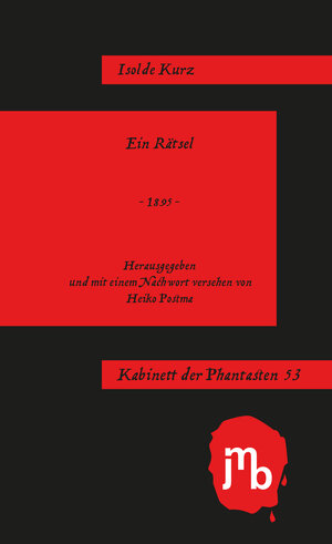 Buchcover Ein Rätsel | Isolde Kurz | EAN 9783944342412 | ISBN 3-944342-41-0 | ISBN 978-3-944342-41-2