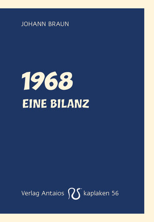 Buchcover 1968 | Johann Braun | EAN 9783944422565 | ISBN 3-944422-56-2 | ISBN 978-3-944422-56-5