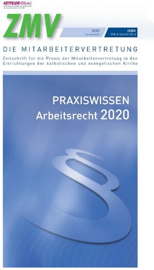 Buchcover ZMV Praxiswissen Arbeitsrecht 2020  | EAN 9783944427393 | ISBN 3-944427-39-4 | ISBN 978-3-944427-39-3