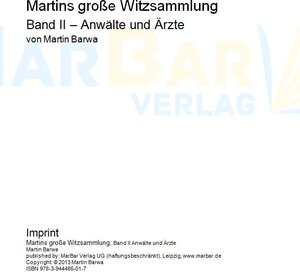 Buchcover Martins große Witzsammlung | Martin Barwa | EAN 9783944486017 | ISBN 3-944486-01-3 | ISBN 978-3-944486-01-7