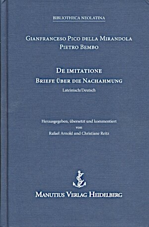 Buchcover De Imitatione - Briefe über die Nachahmung | Gianfrancesco Pico Della Mirandola | EAN 9783944512303 | ISBN 3-944512-30-8 | ISBN 978-3-944512-30-3