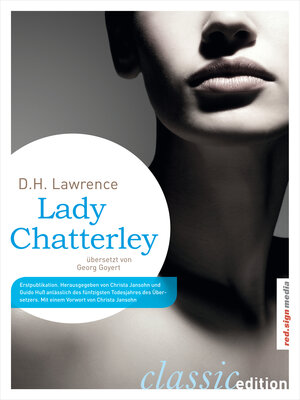 Buchcover Lady Chatterley | David Herbert Lawrence | EAN 9783944561523 | ISBN 3-944561-52-X | ISBN 978-3-944561-52-3