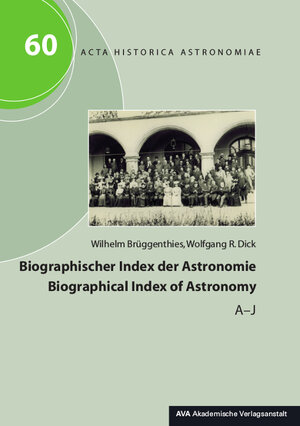 Buchcover Biographischer Index der Astronomie / Biographical Index of Astronomy | Wilhelm Brüggenthies | EAN 9783944913544 | ISBN 3-944913-54-X | ISBN 978-3-944913-54-4