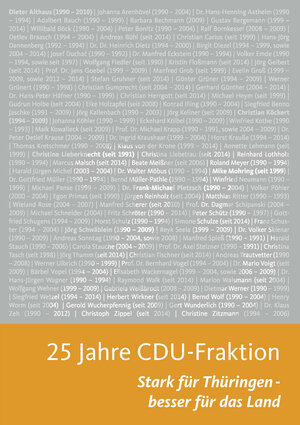 Buchcover 25 Jahre CDU-Fraktion | Reyk Seela | EAN 9783944919126 | ISBN 3-944919-12-2 | ISBN 978-3-944919-12-6