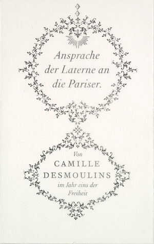 Buchcover Ansprache der Laterne an die Pariser.  | EAN 9783944954769 | ISBN 3-944954-76-9 | ISBN 978-3-944954-76-9