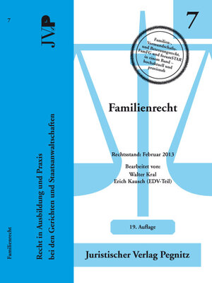 Buchcover Familienrecht | Walter Kral | EAN 9783945157572 | ISBN 3-945157-57-9 | ISBN 978-3-945157-57-2