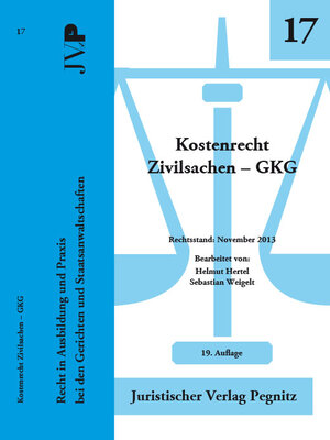 Buchcover Kostenrecht Zivilsachen - GKG | Sebastian Weigelt | EAN 9783945157756 | ISBN 3-945157-75-7 | ISBN 978-3-945157-75-6