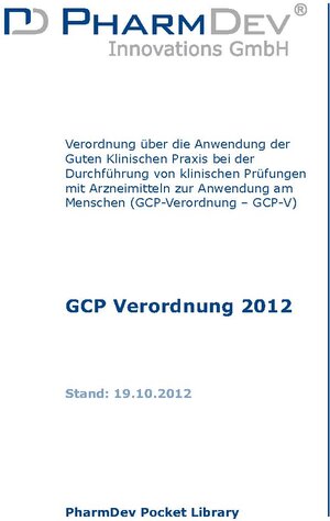 Buchcover GCP Verordnung 2012  | EAN 9783945159040 | ISBN 3-945159-04-0 | ISBN 978-3-945159-04-0