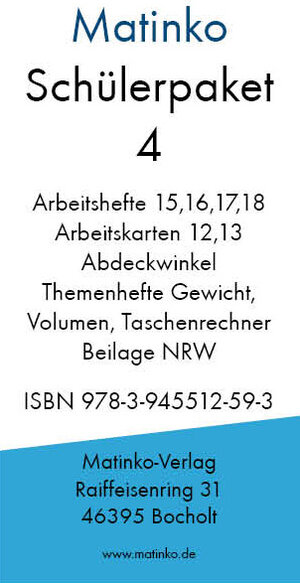 Buchcover Matinko-Schülerpaket 4 | Peter Jansen | EAN 9783945512593 | ISBN 3-945512-59-X | ISBN 978-3-945512-59-3
