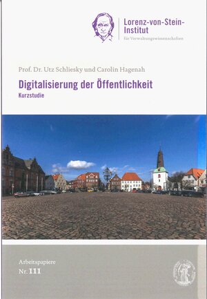 Buchcover Digitalisierung der Öffentlichkeit | Utz Schliesky | EAN 9783945992173 | ISBN 3-945992-17-6 | ISBN 978-3-945992-17-3