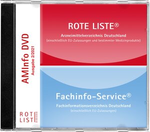 Buchcover ROTE LISTE® 3/2021 AMInfo-DVD - ROTE LISTE®/FachInfo - Abo (4 Ausgaben pro Jahr)  | EAN 9783946057710 | ISBN 3-946057-71-3 | ISBN 978-3-946057-71-0