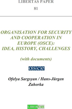 Buchcover Organisation for Security and Cooperation in Europe (OSCE) | Ofelya Sargsyan | EAN 9783946119739 | ISBN 3-946119-73-5 | ISBN 978-3-946119-73-9