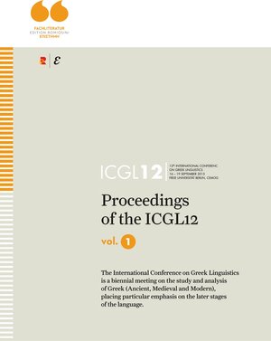 Buchcover Proceedings of the ICGL12, Vol. 1  | EAN 9783946142430 | ISBN 3-946142-43-5 | ISBN 978-3-946142-43-0