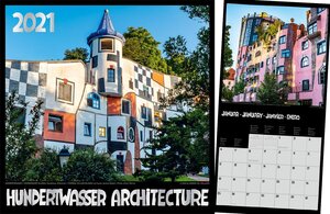 Buchcover Hundertwasser Broschürenkalender Architektur 2021  | EAN 9783946177838 | ISBN 3-946177-83-2 | ISBN 978-3-946177-83-8
